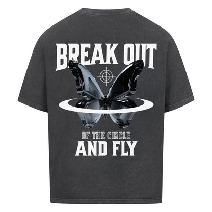 Fly - Heavy Oversized Backprint Shirt T-Shirt XS Washed Black Tattoo Fashion von inked-mafia.de. Dieses Teil gehört in jeden Kleiderschrank eines inked-rebels! Finde ideale Geschenke für Tätowierte, Tattoofans oder Tätowierer.