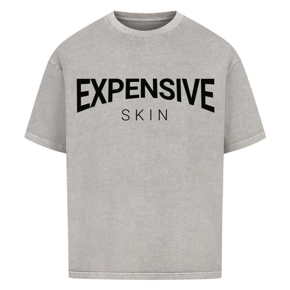 Expensive Skin - Heavy Oversized Shirt T-Shirt XS Washed Grey Tattoo Fashion von inked-mafia.de. Dieses Teil gehört in jeden Kleiderschrank eines inked-rebels! Finde ideale Geschenke für Tätowierte, Tattoofans oder Tätowierer.