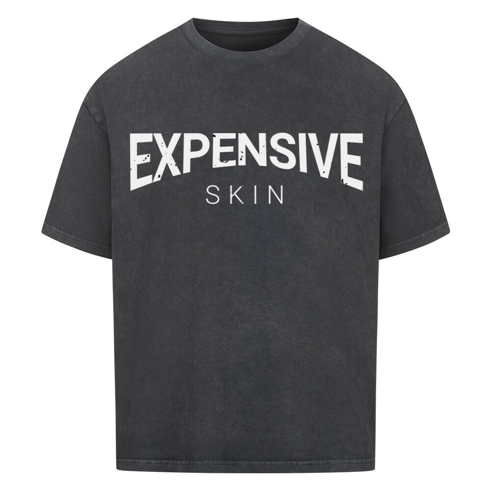 Expensive Skin - Heavy Oversized Shirt T-Shirt XS Washed Black Tattoo Fashion von inked-mafia.de. Dieses Teil gehört in jeden Kleiderschrank eines inked-rebels! Finde ideale Geschenke für Tätowierte, Tattoofans oder Tätowierer.