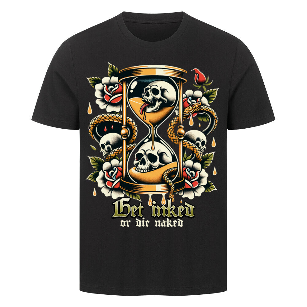 Get inked - Premium Shirt T-Shirt S Schwarz Tattoo Fashion von inked-mafia.de. Dieses Teil gehört in jeden Kleiderschrank eines inked-rebels! Finde ideale Geschenke für Tätowierte, Tattoofans oder Tätowierer.