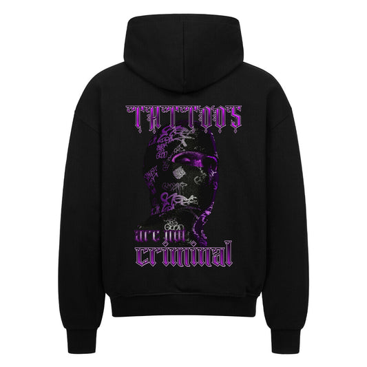 Criminal - Heavy Oversized Backprint Zipper Hoodie S Schwarz Tattoo Fashion von inked-mafia.de. Dieses Teil gehört in jeden Kleiderschrank eines inked-rebels! Finde ideale Geschenke für Tätowierte, Tattoofans oder Tätowierer.