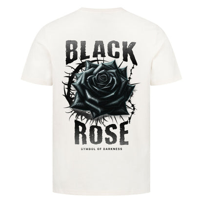 Black Rose - Premium Backprint Shirt T-Shirt S Beige Tattoo Fashion von inked-mafia.de. Dieses Teil gehört in jeden Kleiderschrank eines inked-rebels! Finde ideale Geschenke für Tätowierte, Tattoofans oder Tätowierer.