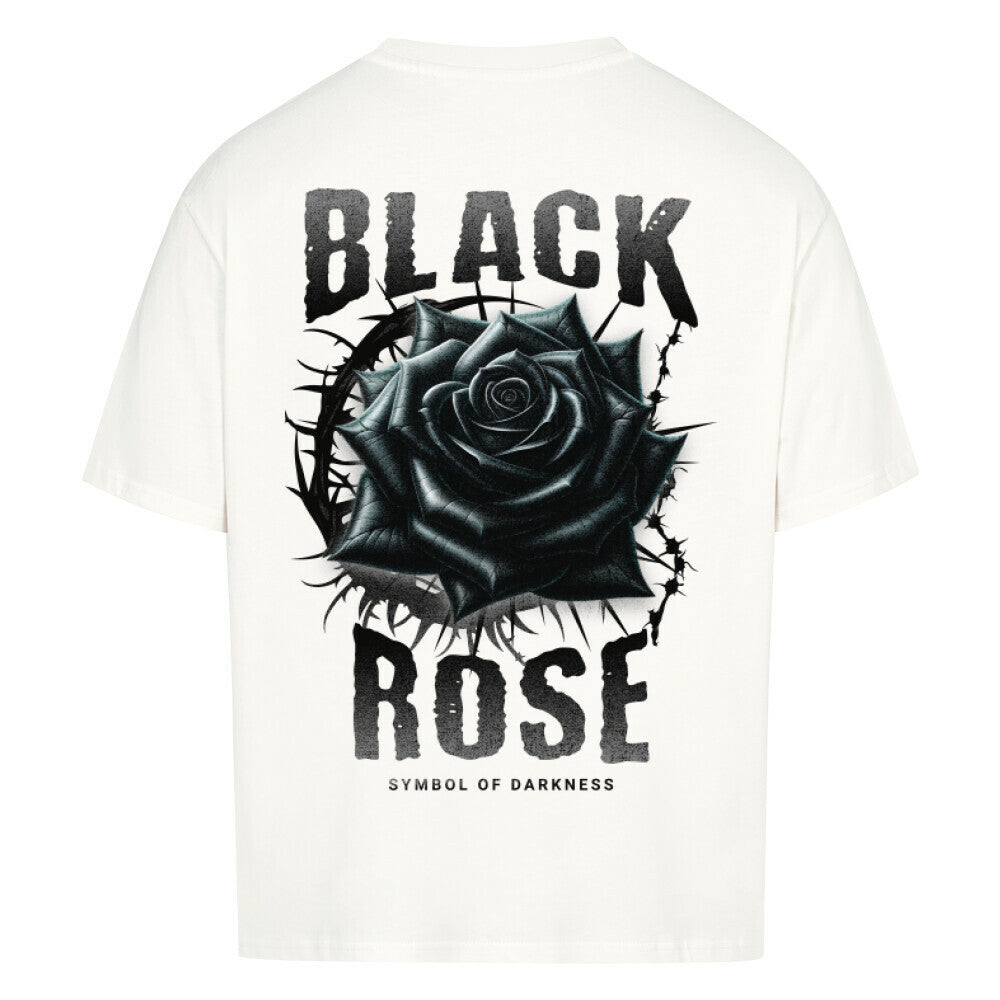 Black Rose - Heavy Oversized Backprint Shirt T-Shirt XS Weiß Tattoo Fashion von inked-mafia.de. Dieses Teil gehört in jeden Kleiderschrank eines inked-rebels! Finde ideale Geschenke für Tätowierte, Tattoofans oder Tätowierer.