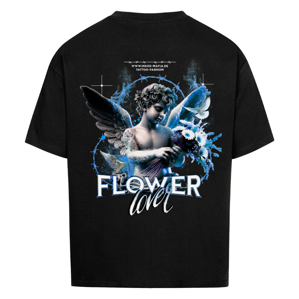 Flowerlover - Heavy Oversized Backprint Shirt T-Shirt XS Schwarz Tattoo Fashion von inked-mafia.de. Dieses Teil gehört in jeden Kleiderschrank eines inked-rebels! Finde ideale Geschenke für Tätowierte, Tattoofans oder Tätowierer.