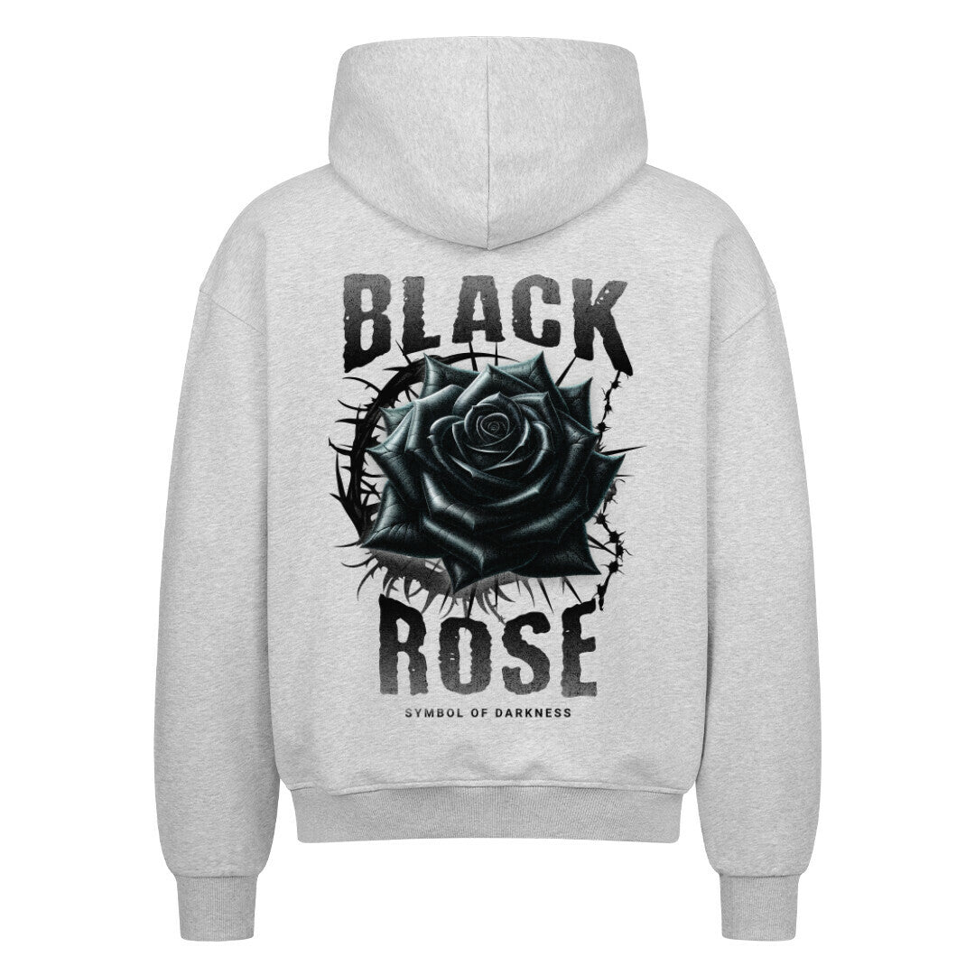 Black Rose - Heavy Oversized Backprint Zipper Hoodie S Grau Tattoo Fashion von inked-mafia.de. Dieses Teil gehört in jeden Kleiderschrank eines inked-rebels! Finde ideale Geschenke für Tätowierte, Tattoofans oder Tätowierer.