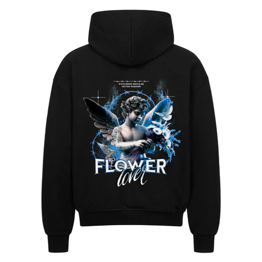 Flowerlover - Heavy Oversized Backprint Zipper Hoodie S Schwarz Tattoo Fashion von inked-mafia.de. Dieses Teil gehört in jeden Kleiderschrank eines inked-rebels! Finde ideale Geschenke für Tätowierte, Tattoofans oder Tätowierer.