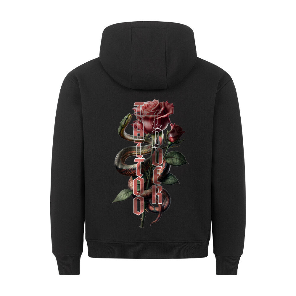 Tattoolover - Backprint Hoodie Hoodie S Schwarz Tattoo Fashion von inked-mafia.de. Dieses Teil gehört in jeden Kleiderschrank eines inked-rebels! Finde ideale Geschenke für Tätowierte, Tattoofans oder Tätowierer.