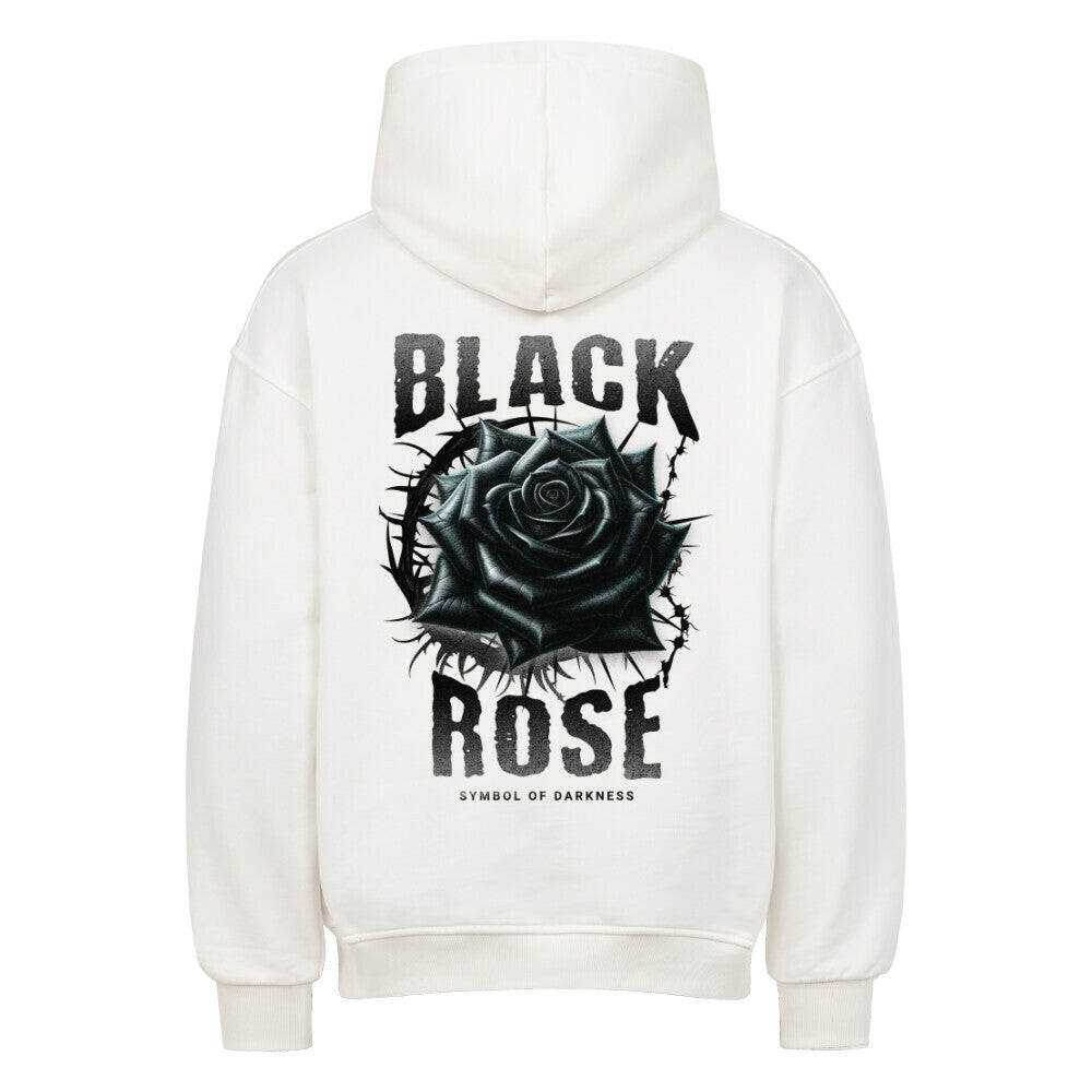 Black Rose - Heavy Oversized Backprint Hoodie Hoodie XS Weiß Tattoo Fashion von inked-mafia.de. Dieses Teil gehört in jeden Kleiderschrank eines inked-rebels! Finde ideale Geschenke für Tätowierte, Tattoofans oder Tätowierer.