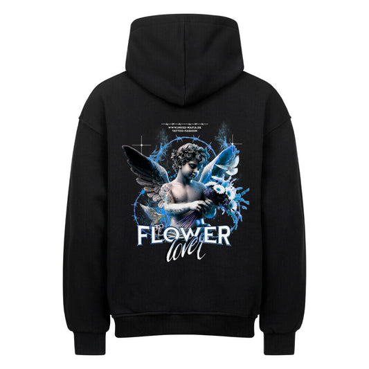 Flowerlover - Heavy Oversized Backprint Hoodie Hoodie XS Schwarz Tattoo Fashion von inked-mafia.de. Dieses Teil gehört in jeden Kleiderschrank eines inked-rebels! Finde ideale Geschenke für Tätowierte, Tattoofans oder Tätowierer.