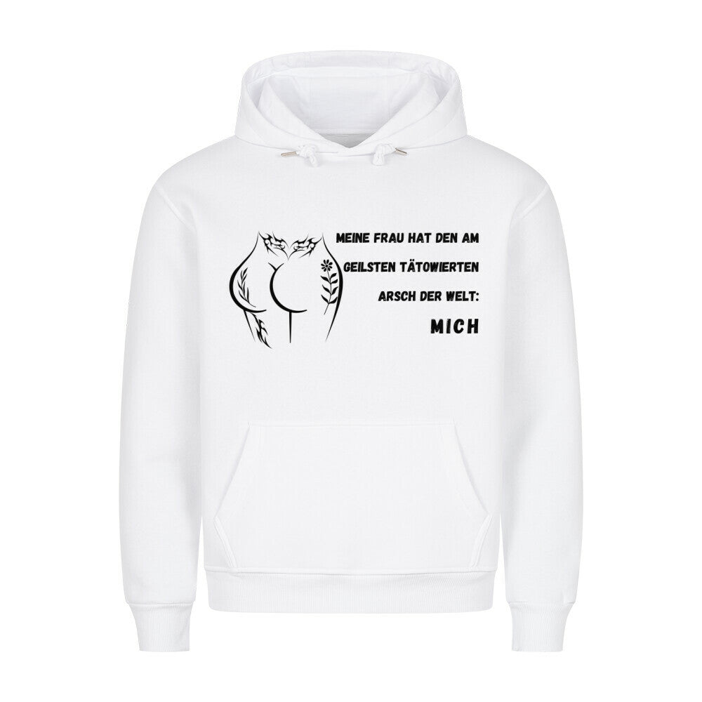 Arsch - Hoodie Hoodie S Weiß Tattoo Fashion von inked-mafia.de. Dieses Teil gehört in jeden Kleiderschrank eines inked-rebels! Finde ideale Geschenke für Tätowierte, Tattoofans oder Tätowierer.