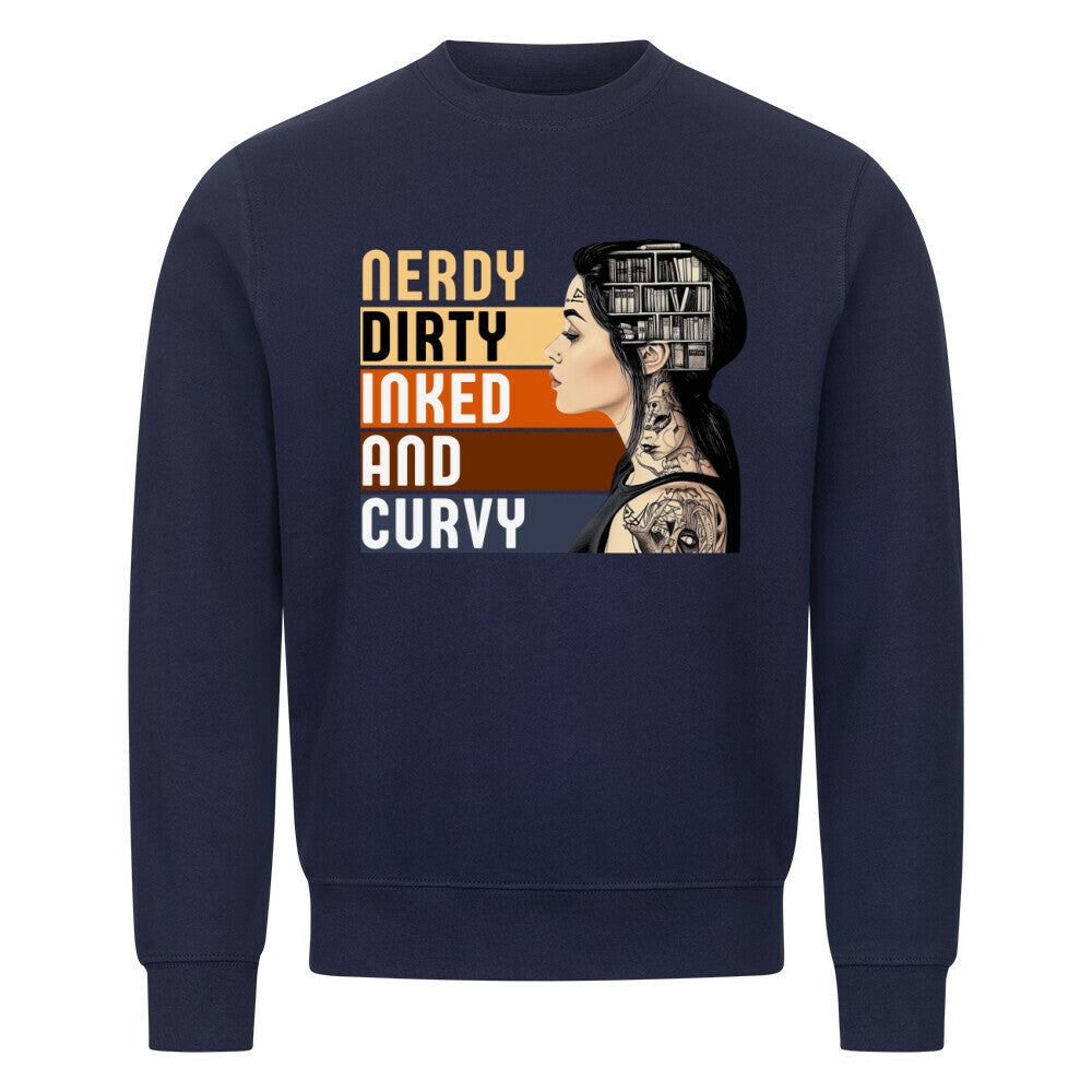 Nerdy - Sweatshirt Sweatshirt S Navy Blue Tattoo Fashion von inked-mafia.de. Dieses Teil gehört in jeden Kleiderschrank eines inked-rebels! Finde ideale Geschenke für Tätowierte, Tattoofans oder Tätowierer.