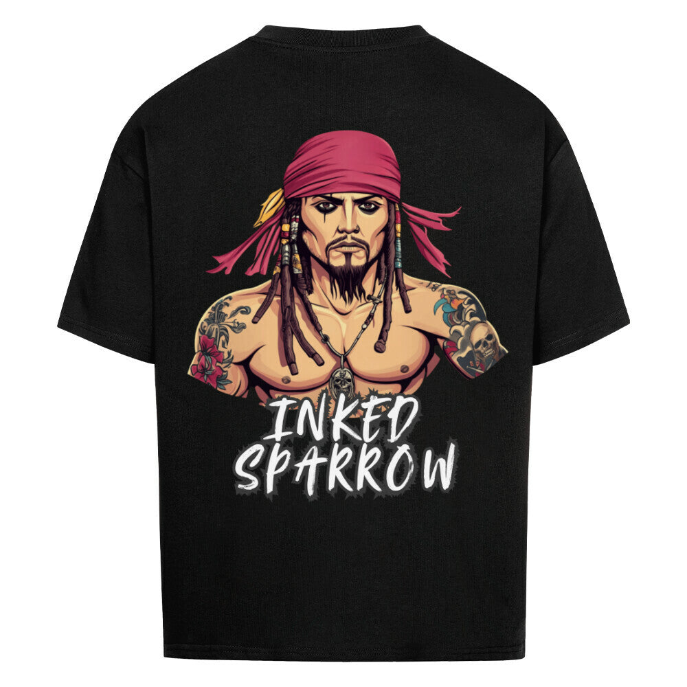 Inked Sparrow - Heavy Oversized Backprint Shirt T-Shirt XS Schwarz Tattoo Fashion von inked-mafia.de. Dieses Teil gehört in jeden Kleiderschrank eines inked-rebels! Finde ideale Geschenke für Tätowierte, Tattoofans oder Tätowierer.