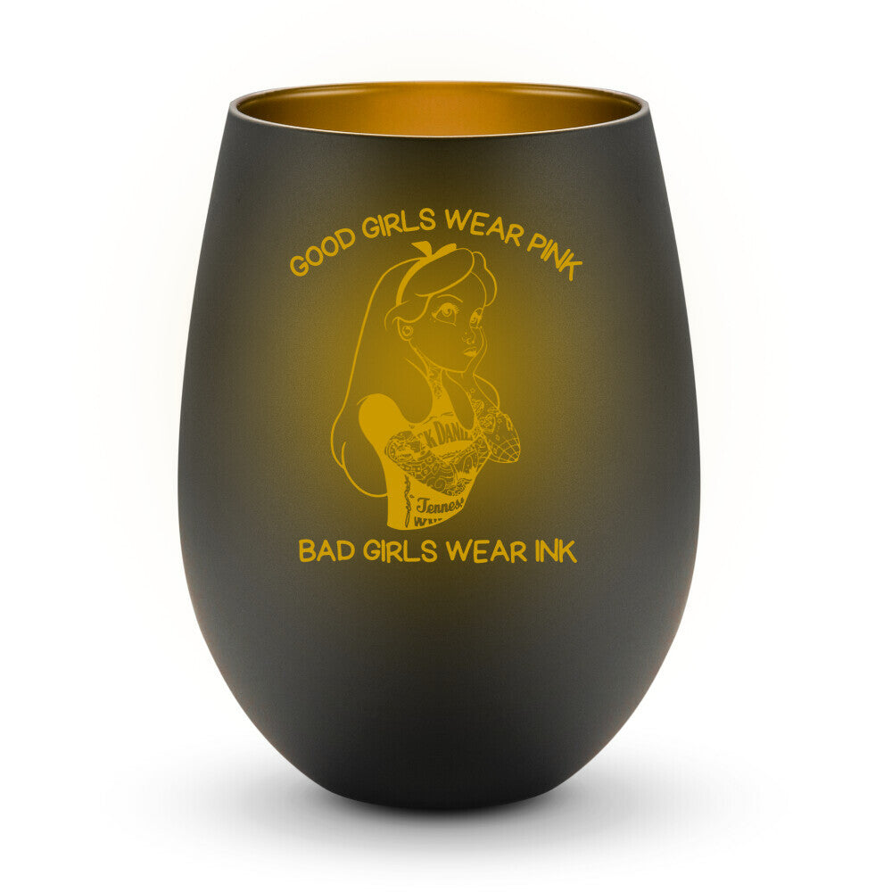 Good Girls - Windlicht LaserPng Standard Schwarz-Gold Tattoo Fashion von inked-mafia.de. Dieses Teil gehört in jeden Kleiderschrank eines inked-rebels! Finde ideale Geschenke für Tätowierte, Tattoofans oder Tätowierer.