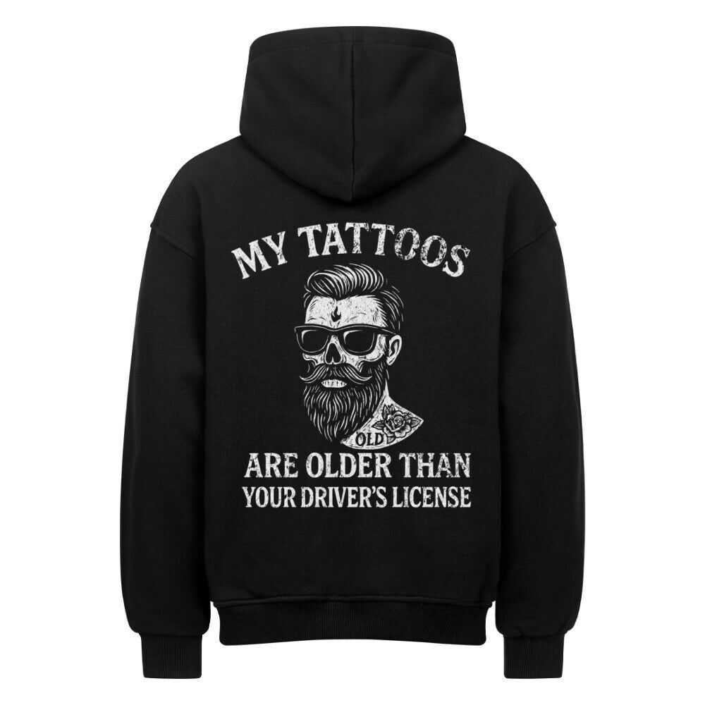 Drivers License - Heavy Oversized Backprint Hoodie Hoodie XS Schwarz Tattoo Fashion von inked-mafia.de. Dieses Teil gehört in jeden Kleiderschrank eines inked-rebels! Finde ideale Geschenke für Tätowierte, Tattoofans oder Tätowierer.