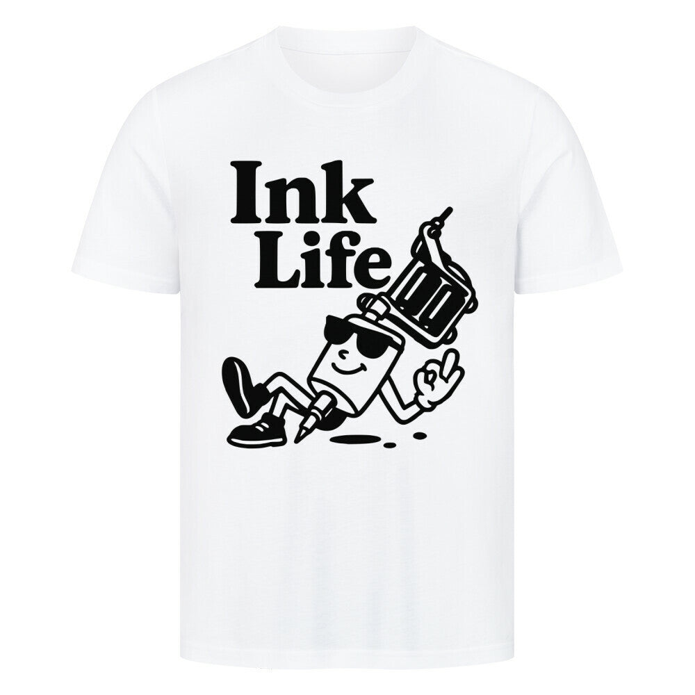 Ink Life - Premium Shirt T-Shirt S Weiß Tattoo Fashion von inked-mafia.de. Dieses Teil gehört in jeden Kleiderschrank eines inked-rebels! Finde ideale Geschenke für Tätowierte, Tattoofans oder Tätowierer.