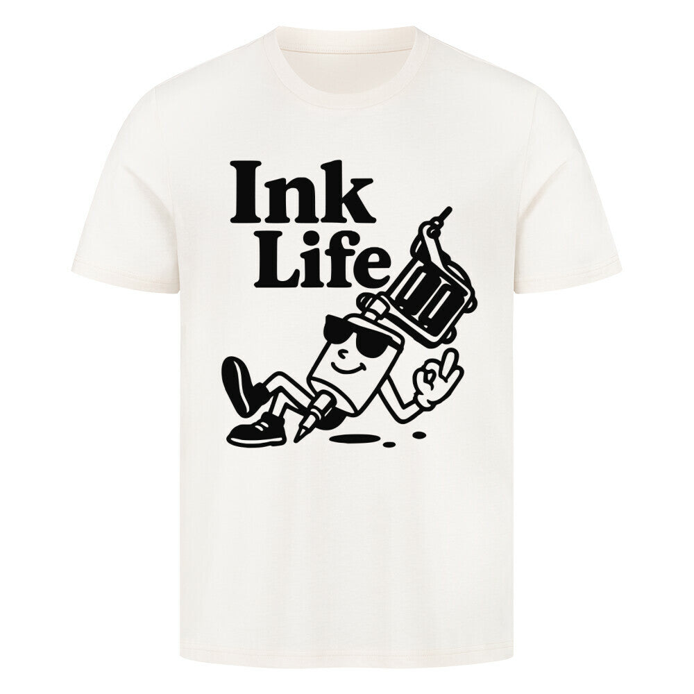 Ink Life - Premium Shirt T-Shirt S Beige Tattoo Fashion von inked-mafia.de. Dieses Teil gehört in jeden Kleiderschrank eines inked-rebels! Finde ideale Geschenke für Tätowierte, Tattoofans oder Tätowierer.