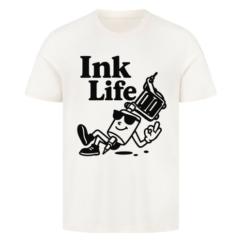 Ink Life - Premium Shirt T-Shirt S Beige Tattoo Fashion von inked-mafia.de. Dieses Teil gehört in jeden Kleiderschrank eines inked-rebels! Finde ideale Geschenke für Tätowierte, Tattoofans oder Tätowierer.