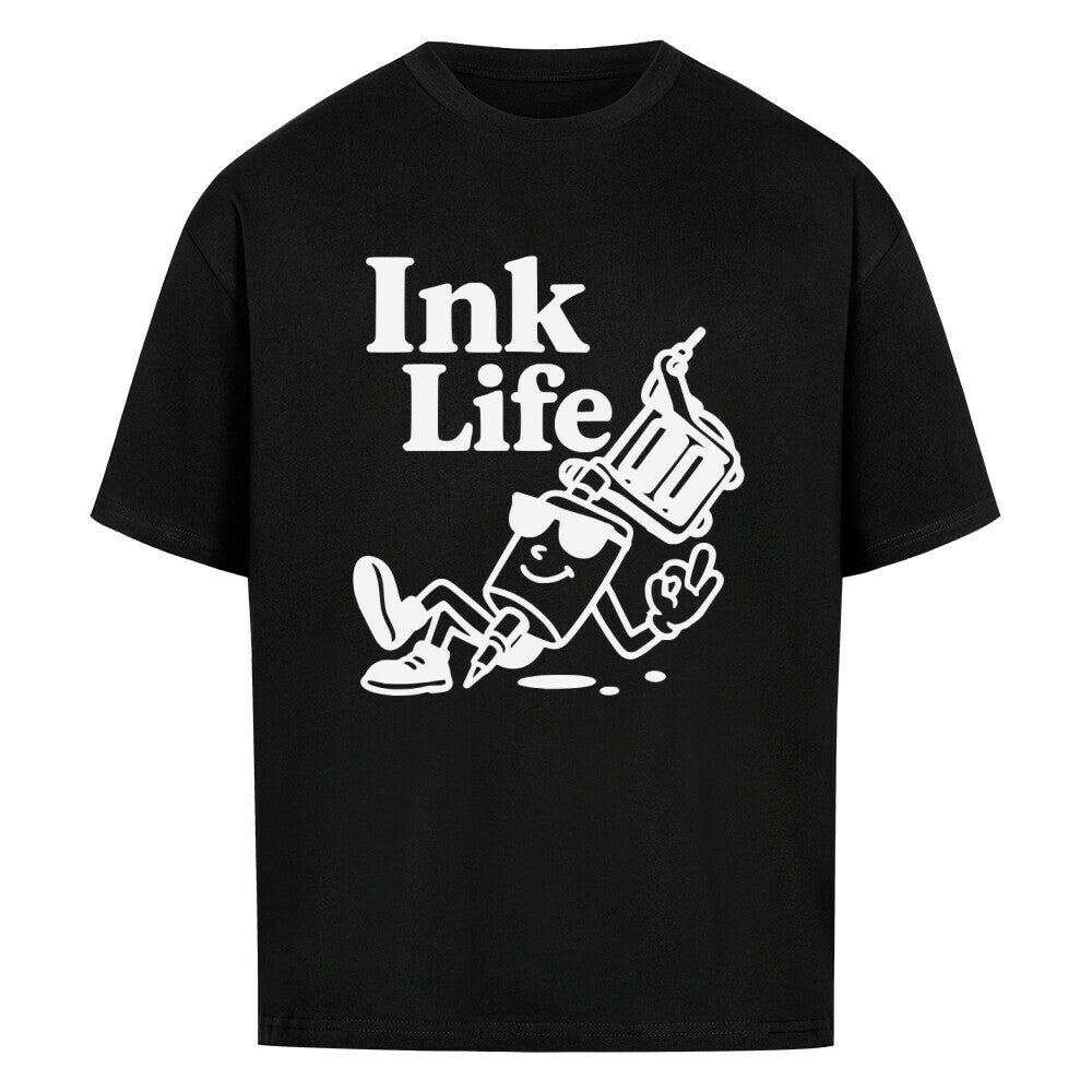Ink Life - Heavy Oversized Shirt T-Shirt XS Schwarz Tattoo Fashion von inked-mafia.de. Dieses Teil gehört in jeden Kleiderschrank eines inked-rebels! Finde ideale Geschenke für Tätowierte, Tattoofans oder Tätowierer.