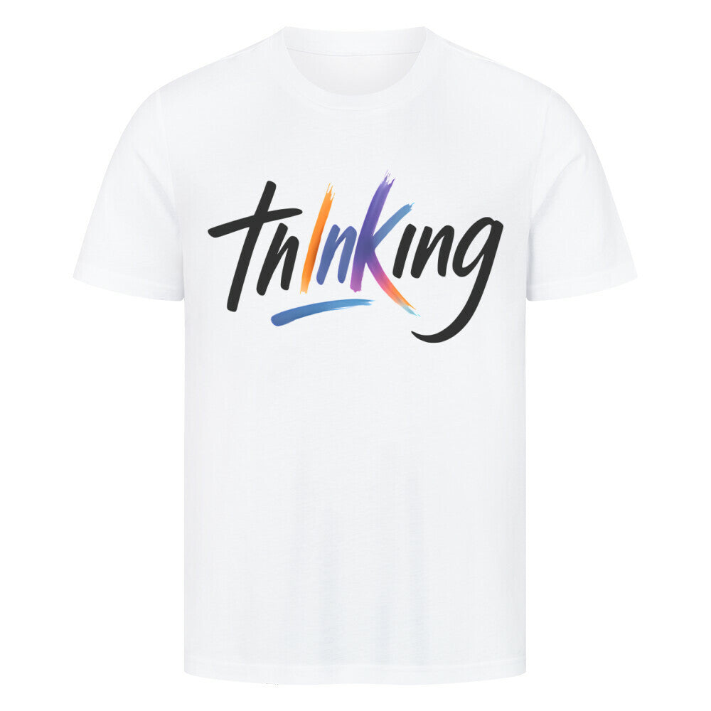 Thinking - Premium Shirt T-Shirt S Weiß Tattoo Fashion von inked-mafia.de. Dieses Teil gehört in jeden Kleiderschrank eines inked-rebels! Finde ideale Geschenke für Tätowierte, Tattoofans oder Tätowierer.