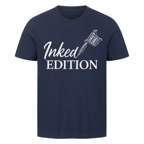 Inked Edition - Premium Shirt T-Shirt S Navy Blue Tattoo Fashion von inked-mafia.de. Dieses Teil gehört in jeden Kleiderschrank eines inked-rebels! Finde ideale Geschenke für Tätowierte, Tattoofans oder Tätowierer.