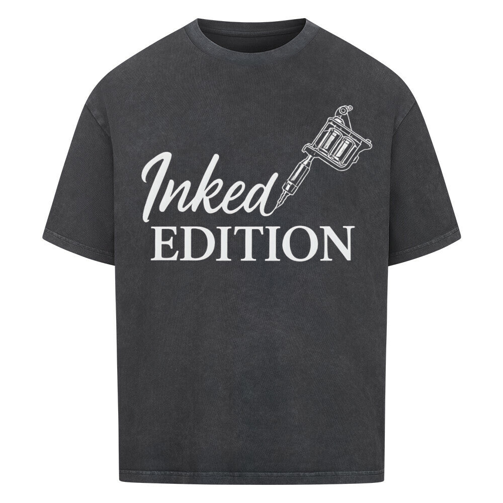 Inked Edition - Heavy Oversized Shirt T-Shirt XS Washed Black Tattoo Fashion von inked-mafia.de. Dieses Teil gehört in jeden Kleiderschrank eines inked-rebels! Finde ideale Geschenke für Tätowierte, Tattoofans oder Tätowierer.