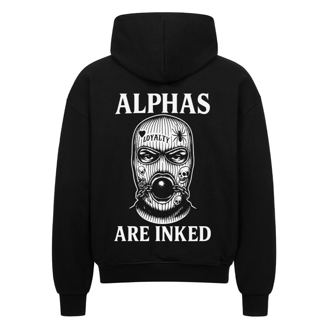 Alphas - Heavy Oversized Backprint Zipper Hoodie S Schwarz Tattoo Fashion von inked-mafia.de. Dieses Teil gehört in jeden Kleiderschrank eines inked-rebels! Finde ideale Geschenke für Tätowierte, Tattoofans oder Tätowierer.