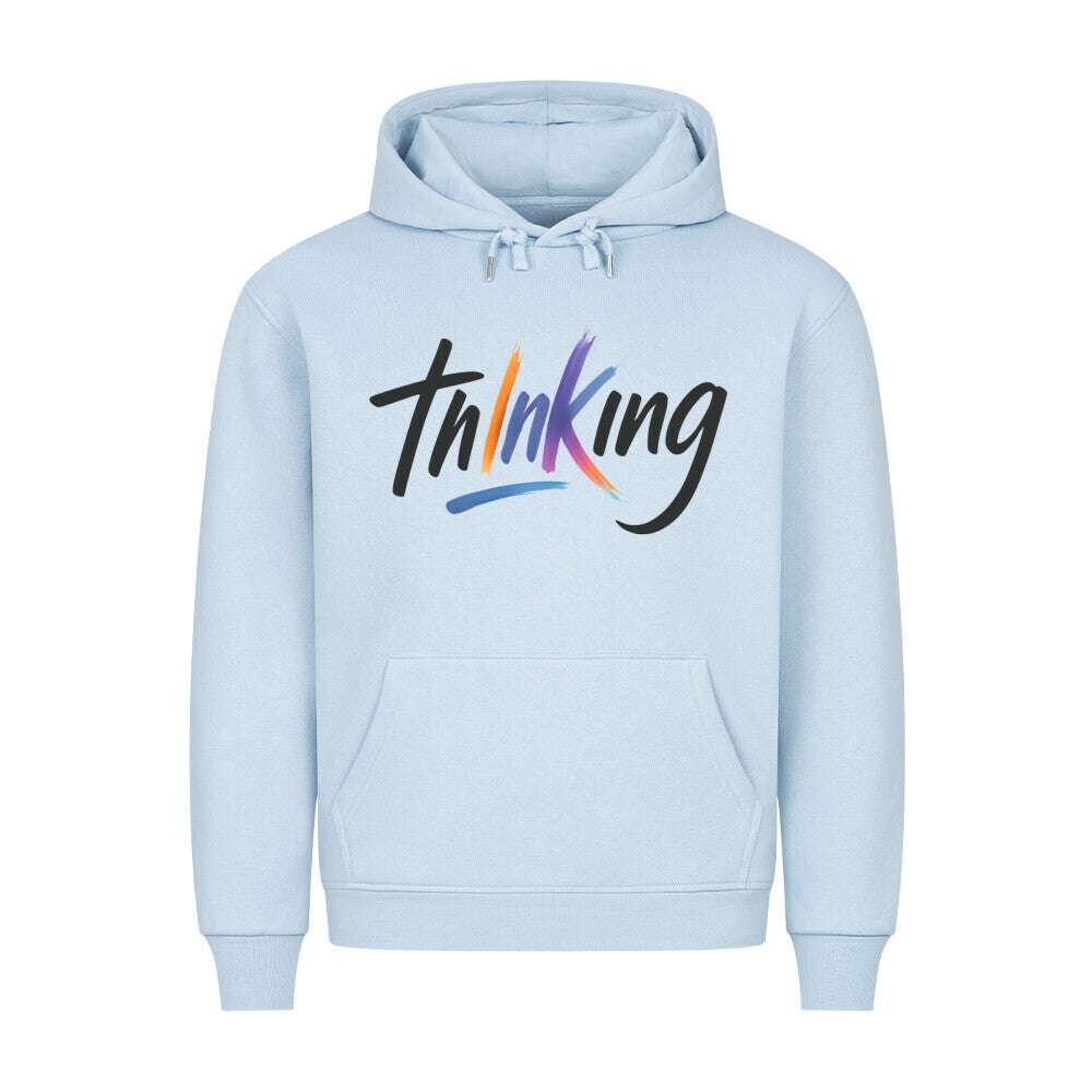 Thinking - Hoodie Hoodie S Hellblau Tattoo Fashion von inked-mafia.de. Dieses Teil gehört in jeden Kleiderschrank eines inked-rebels! Finde ideale Geschenke für Tätowierte, Tattoofans oder Tätowierer.