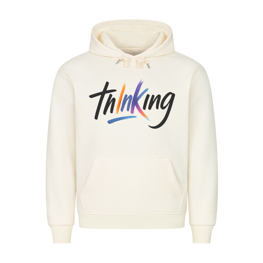 Thinking - Hoodie Hoodie S Beige Tattoo Fashion von inked-mafia.de. Dieses Teil gehört in jeden Kleiderschrank eines inked-rebels! Finde ideale Geschenke für Tätowierte, Tattoofans oder Tätowierer.