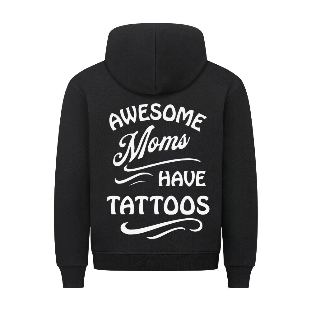 Awesome Moms - Backprint Hoodie Hoodie S Schwarz Tattoo Fashion von inked-mafia.de. Dieses Teil gehört in jeden Kleiderschrank eines inked-rebels! Finde ideale Geschenke für Tätowierte, Tattoofans oder Tätowierer.