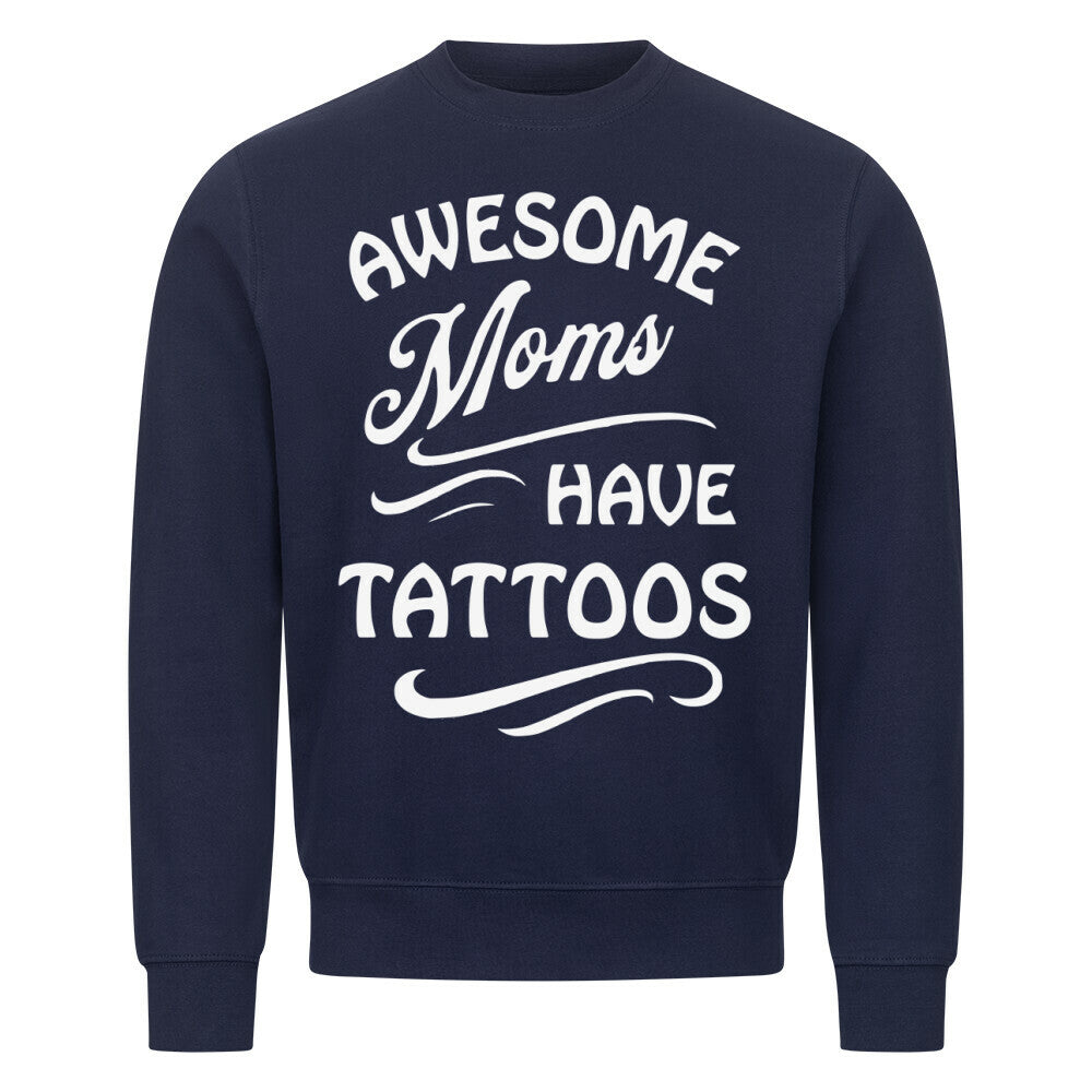 Awesome Moms - Sweatshirt Sweatshirt S Navy Blue Tattoo Fashion von inked-mafia.de. Dieses Teil gehört in jeden Kleiderschrank eines inked-rebels! Finde ideale Geschenke für Tätowierte, Tattoofans oder Tätowierer.