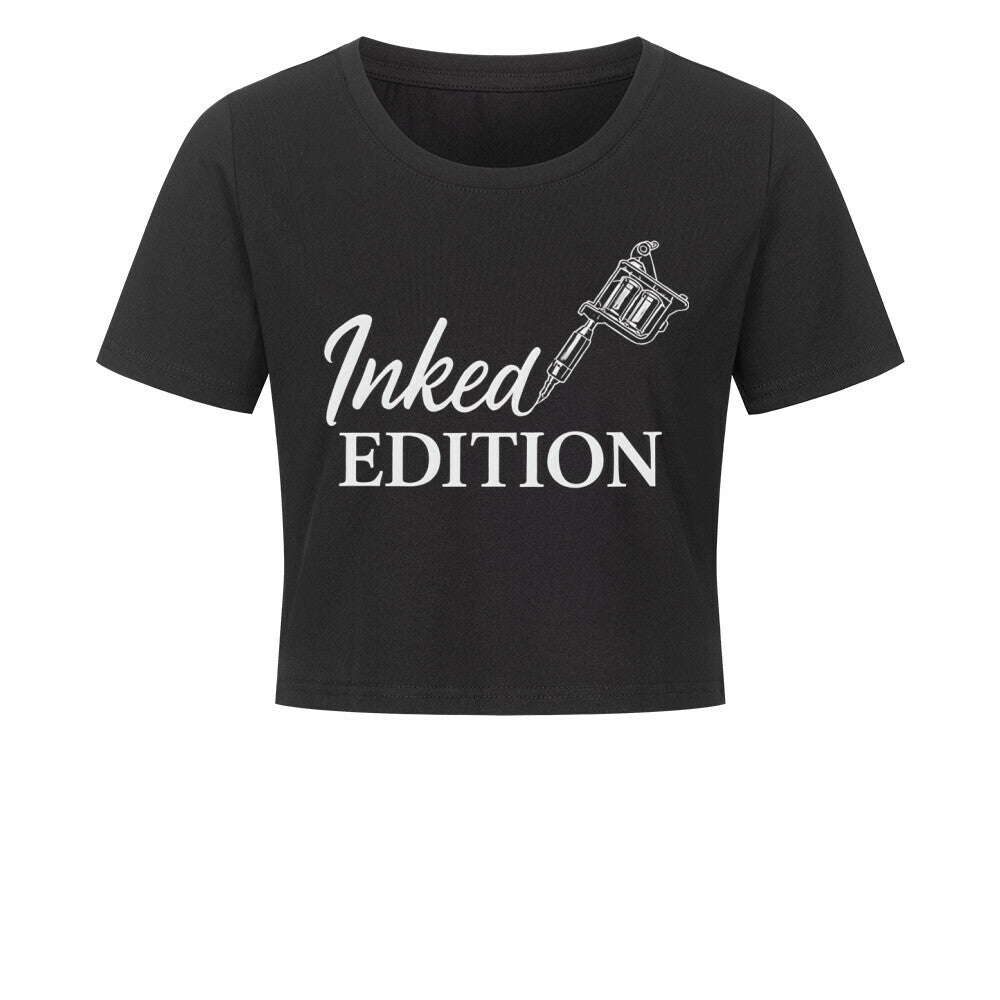 Inked Edition - Damen Crop Top T-Shirt XS Schwarz Tattoo Fashion von inked-mafia.de. Dieses Teil gehört in jeden Kleiderschrank eines inked-rebels! Finde ideale Geschenke für Tätowierte, Tattoofans oder Tätowierer.