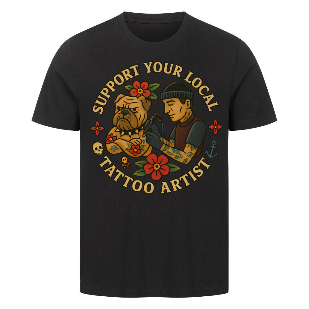 Support - Premium Shirt T-Shirt S Schwarz Tattoo Fashion von inked-mafia.de. Dieses Teil gehört in jeden Kleiderschrank eines inked-rebels! Finde ideale Geschenke für Tätowierte, Tattoofans oder Tätowierer.