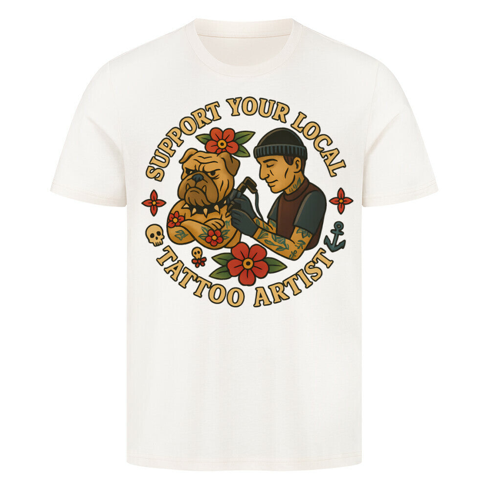 Support - Premium Shirt T-Shirt S Beige Tattoo Fashion von inked-mafia.de. Dieses Teil gehört in jeden Kleiderschrank eines inked-rebels! Finde ideale Geschenke für Tätowierte, Tattoofans oder Tätowierer.