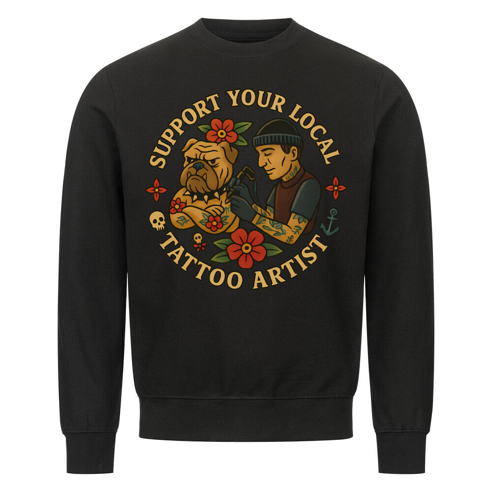 Support - Sweatshirt Sweatshirt S Schwarz Tattoo Fashion von inked-mafia.de. Dieses Teil gehört in jeden Kleiderschrank eines inked-rebels! Finde ideale Geschenke für Tätowierte, Tattoofans oder Tätowierer.