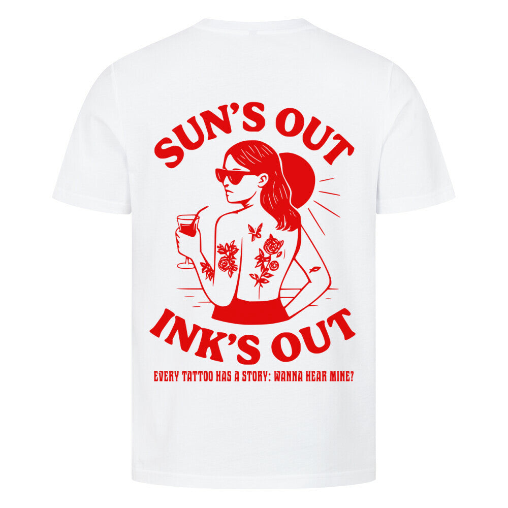 Sun - Premium Backprint Shirt T-Shirt S Weiß Tattoo Fashion von inked-mafia.de. Dieses Teil gehört in jeden Kleiderschrank eines inked-rebels! Finde ideale Geschenke für Tätowierte, Tattoofans oder Tätowierer.