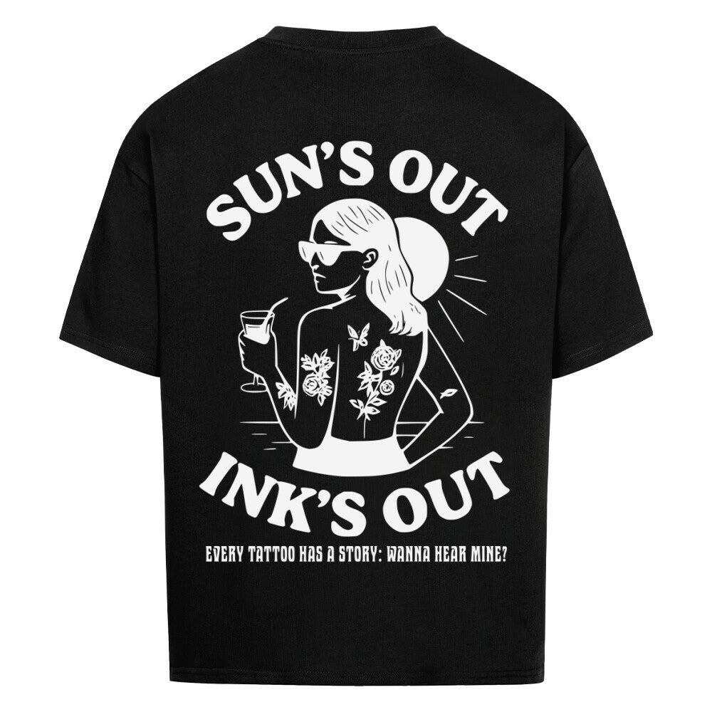 Sun - Heavy Oversized Backprint Shirt T-Shirt XS Schwarz Tattoo Fashion von inked-mafia.de. Dieses Teil gehört in jeden Kleiderschrank eines inked-rebels! Finde ideale Geschenke für Tätowierte, Tattoofans oder Tätowierer.
