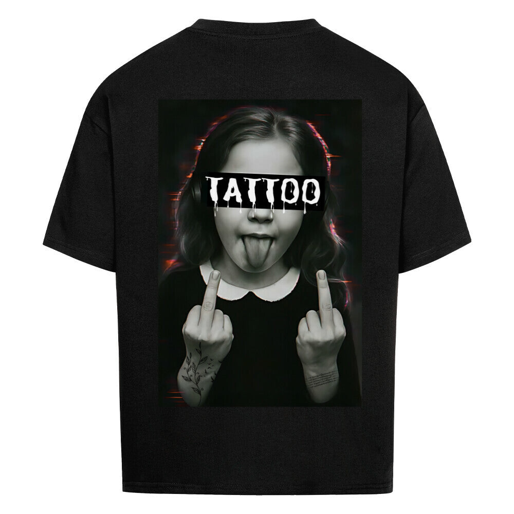Tattoo - Heavy Oversized Backprint Shirt T-Shirt XS Schwarz Tattoo Fashion von inked-mafia.de. Dieses Teil gehört in jeden Kleiderschrank eines inked-rebels! Finde ideale Geschenke für Tätowierte, Tattoofans oder Tätowierer.