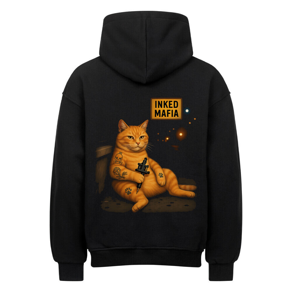 Bad Kitty - Heavy Oversized Backprint Hoodie Hoodie XS Schwarz Tattoo Fashion von inked-mafia.de. Dieses Teil gehört in jeden Kleiderschrank eines inked-rebels! Finde ideale Geschenke für Tätowierte, Tattoofans oder Tätowierer.