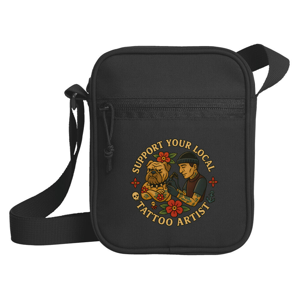 Support - Umhängetasche SportTShirt Schwarz Tattoo Fashion von inked-mafia.de. Dieses Teil gehört in jeden Kleiderschrank eines inked-rebels! Finde ideale Geschenke für Tätowierte, Tattoofans oder Tätowierer.