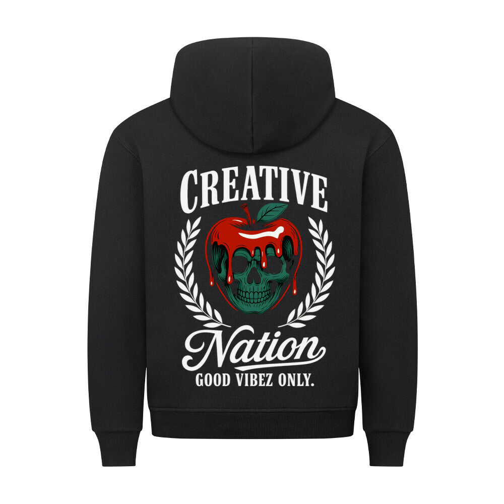 Creative Nation - Backprint Hoodie Hoodie S Schwarz Tattoo Fashion von inked-mafia.de. Dieses Teil gehört in jeden Kleiderschrank eines inked-rebels! Finde ideale Geschenke für Tätowierte, Tattoofans oder Tätowierer.