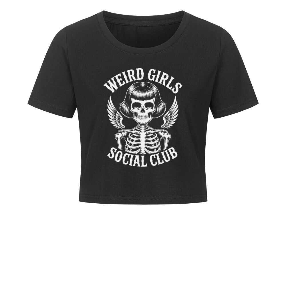 Social Club - Damen Crop Top T-Shirt XS Schwarz Tattoo Fashion von inked-mafia.de. Dieses Teil gehört in jeden Kleiderschrank eines inked-rebels! Finde ideale Geschenke für Tätowierte, Tattoofans oder Tätowierer.