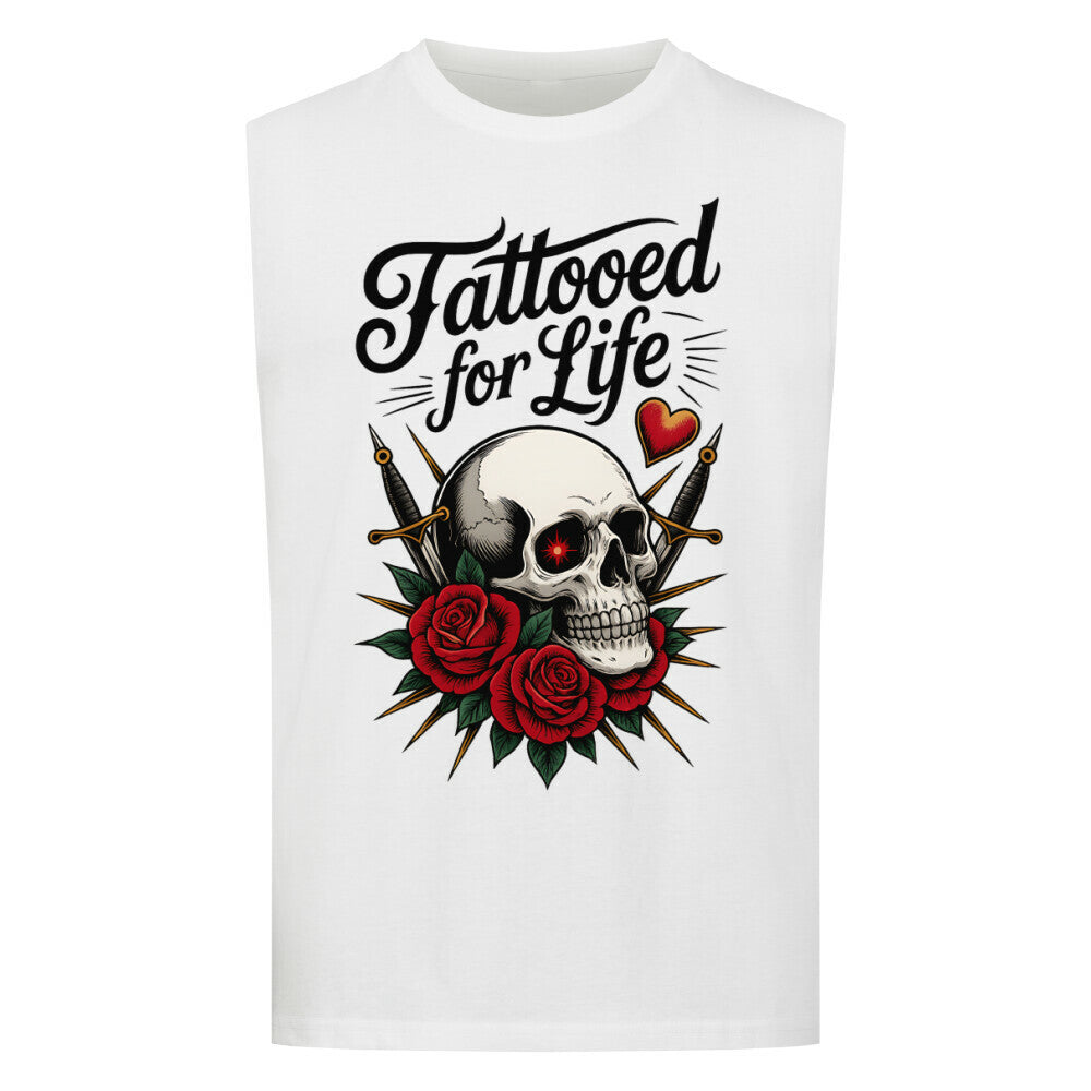 Life - Sleeveless Oversized Shirt T-Shirt S Weiß Tattoo Fashion von inked-mafia.de. Dieses Teil gehört in jeden Kleiderschrank eines inked-rebels! Finde ideale Geschenke für Tätowierte, Tattoofans oder Tätowierer.