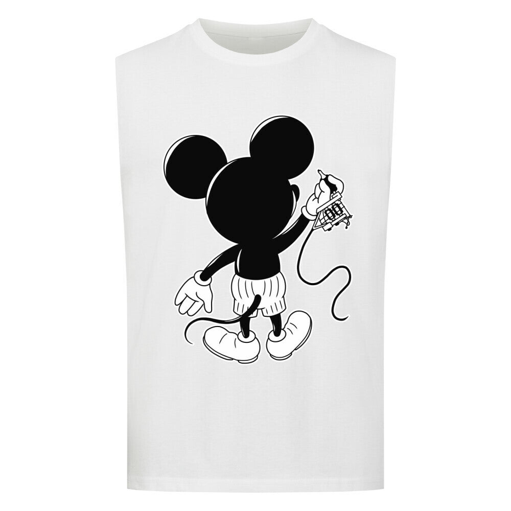 Inking Mouse - Sleeveless Oversized Shirt T-Shirt S Weiß Tattoo Fashion von inked-mafia.de. Dieses Teil gehört in jeden Kleiderschrank eines inked-rebels! Finde ideale Geschenke für Tätowierte, Tattoofans oder Tätowierer.