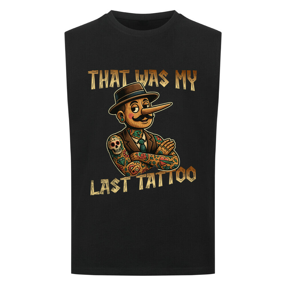 Last Tattoo - Sleeveless Oversized Shirt T-Shirt S Schwarz Tattoo Fashion von inked-mafia.de. Dieses Teil gehört in jeden Kleiderschrank eines inked-rebels! Finde ideale Geschenke für Tätowierte, Tattoofans oder Tätowierer.