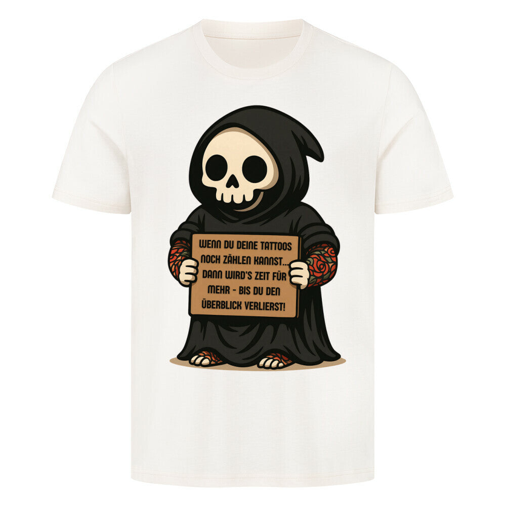 Sensenmann - Premium Shirt T-Shirt S Beige Tattoo Fashion von inked-mafia.de. Dieses Teil gehört in jeden Kleiderschrank eines inked-rebels! Finde ideale Geschenke für Tätowierte, Tattoofans oder Tätowierer.