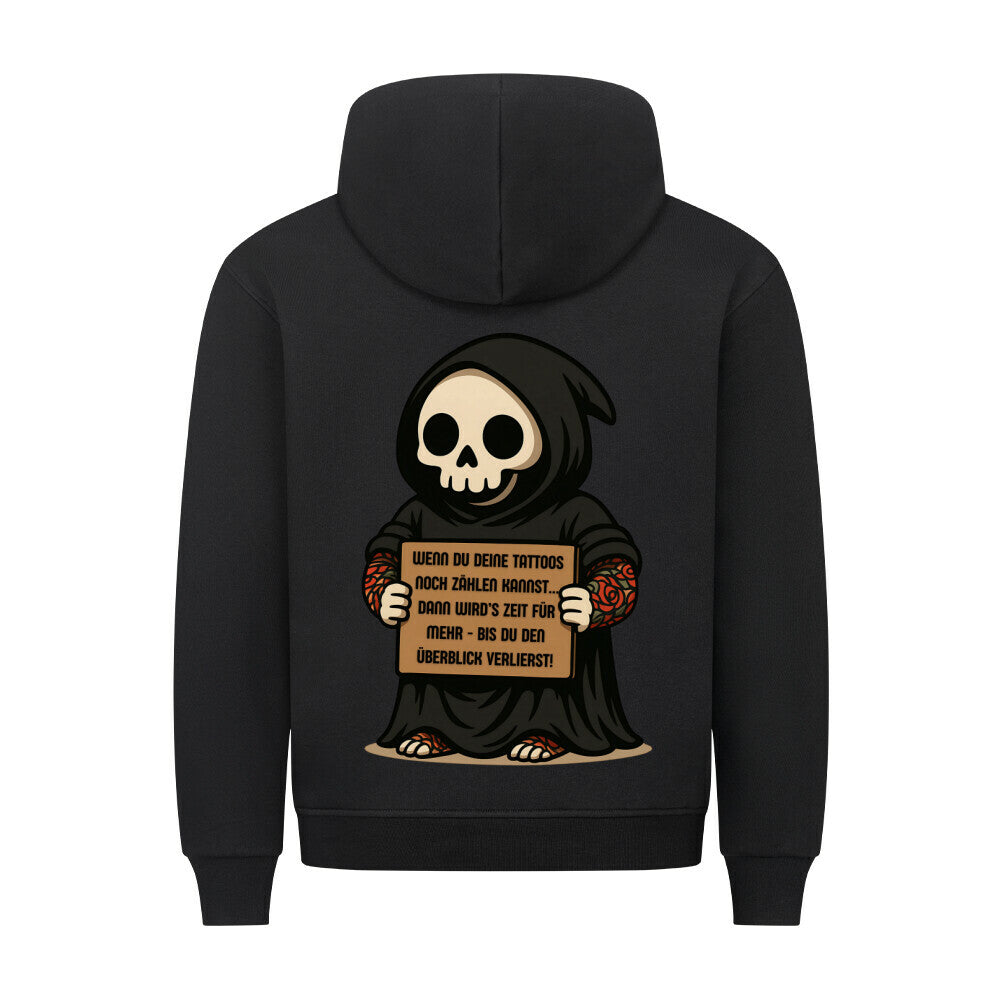 Sensenmann - Backprint Hoodie Hoodie S Schwarz Tattoo Fashion von inked-mafia.de. Dieses Teil gehört in jeden Kleiderschrank eines inked-rebels! Finde ideale Geschenke für Tätowierte, Tattoofans oder Tätowierer.