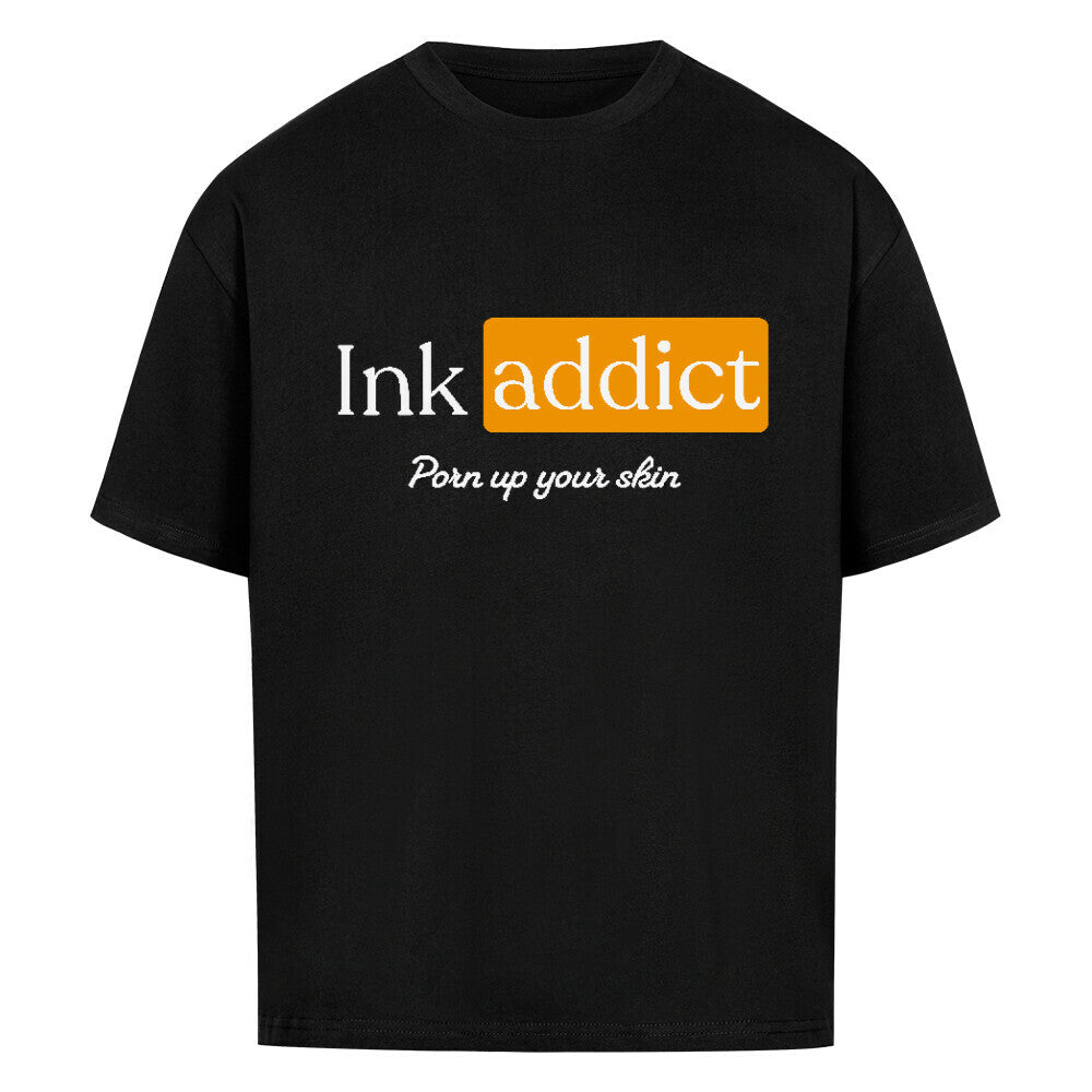 InkAddict - Heavy Oversized Shirt T-Shirt XS Schwarz Tattoo Fashion von inked-mafia.de. Dieses Teil gehört in jeden Kleiderschrank eines inked-rebels! Finde ideale Geschenke für Tätowierte, Tattoofans oder Tätowierer.