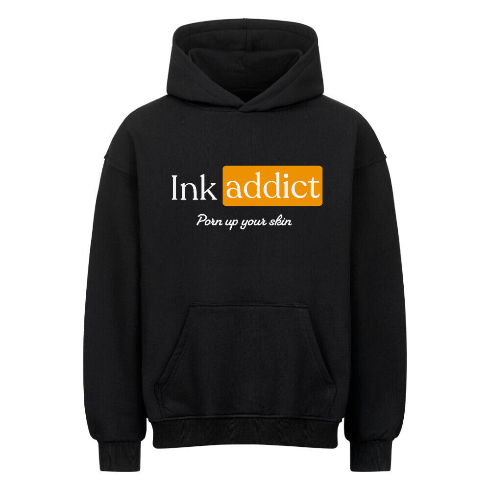 InkAddict - Heavy Oversized Hoodie Hoodie XS Schwarz Tattoo Fashion von inked-mafia.de. Dieses Teil gehört in jeden Kleiderschrank eines inked-rebels! Finde ideale Geschenke für Tätowierte, Tattoofans oder Tätowierer.