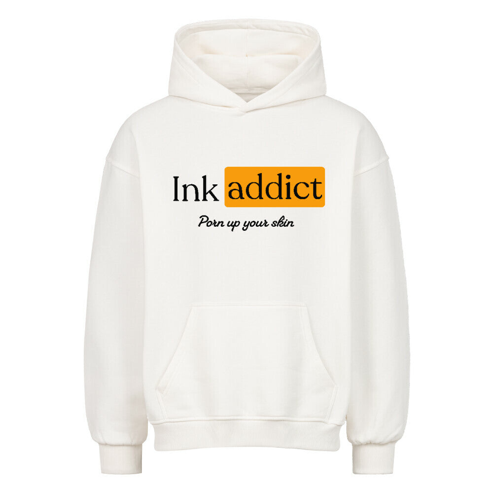 InkAddict - Heavy Oversized Hoodie Hoodie XS Weiß Tattoo Fashion von inked-mafia.de. Dieses Teil gehört in jeden Kleiderschrank eines inked-rebels! Finde ideale Geschenke für Tätowierte, Tattoofans oder Tätowierer.