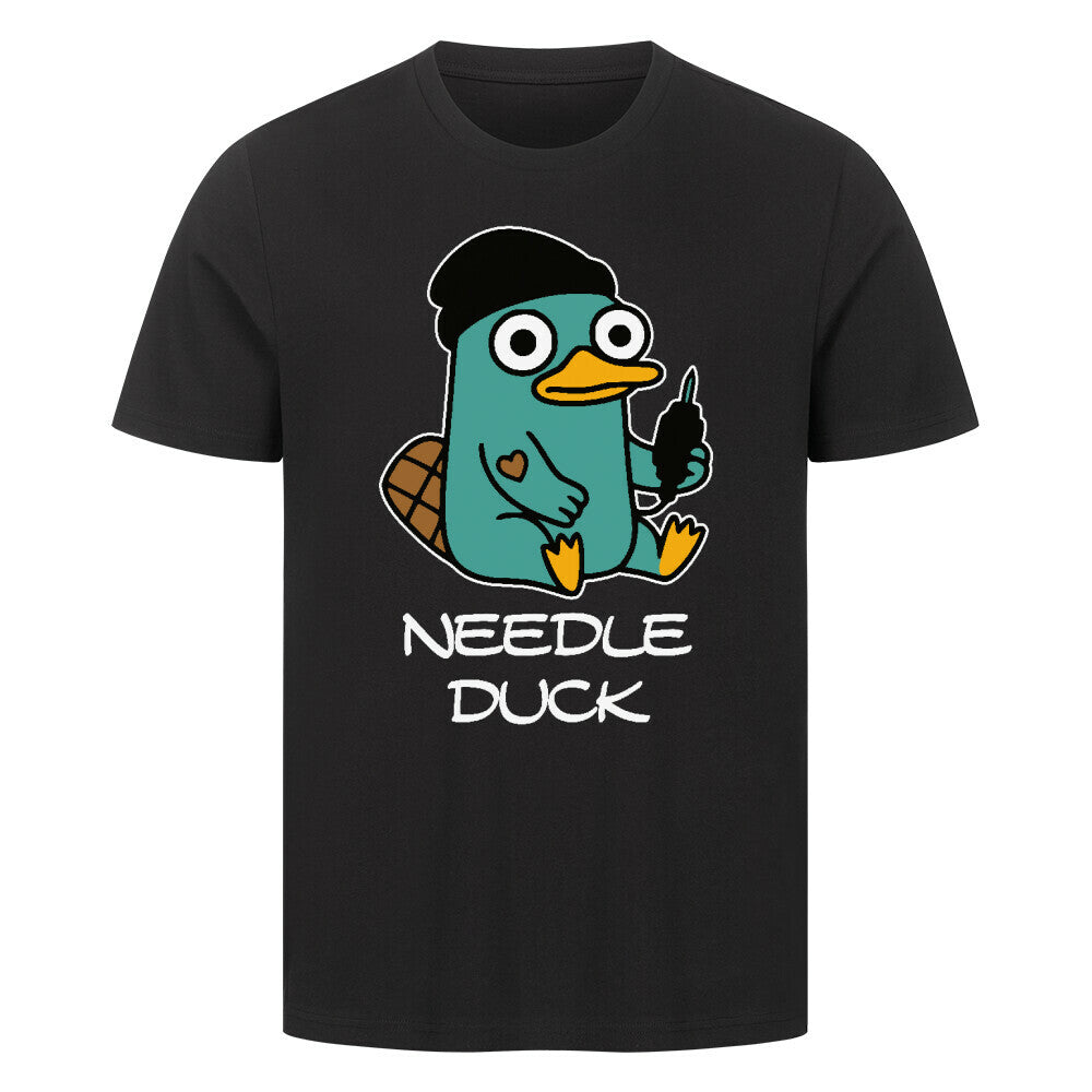 Needle Duck - Premium Shirt T-Shirt S Schwarz Tattoo Fashion von inked-mafia.de. Dieses Teil gehört in jeden Kleiderschrank eines inked-rebels! Finde ideale Geschenke für Tätowierte, Tattoofans oder Tätowierer.